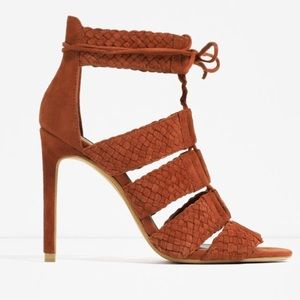 Zara braided tie up sandal